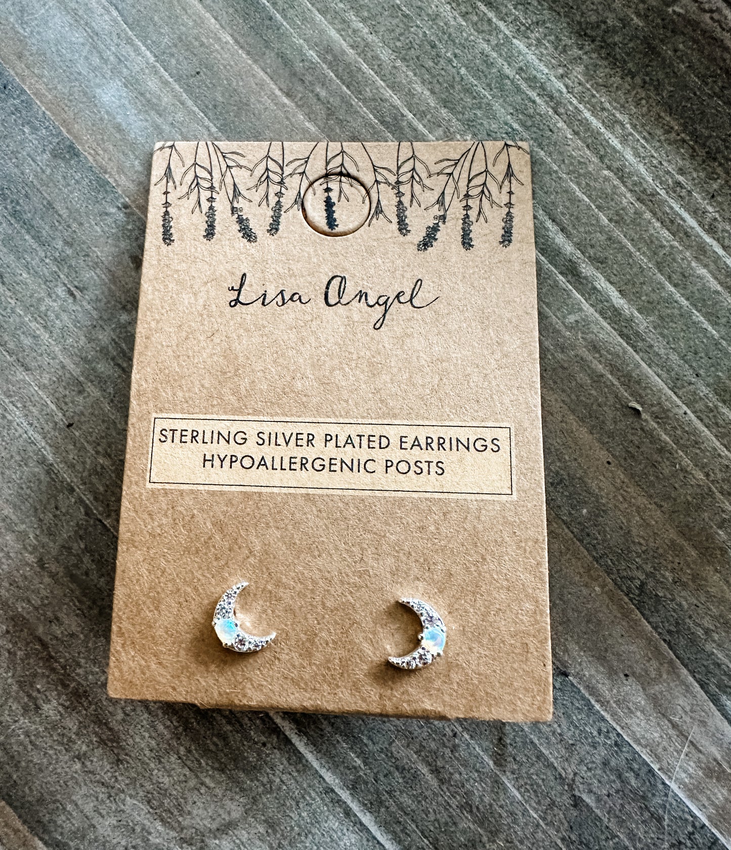 Opal Crescent earrings